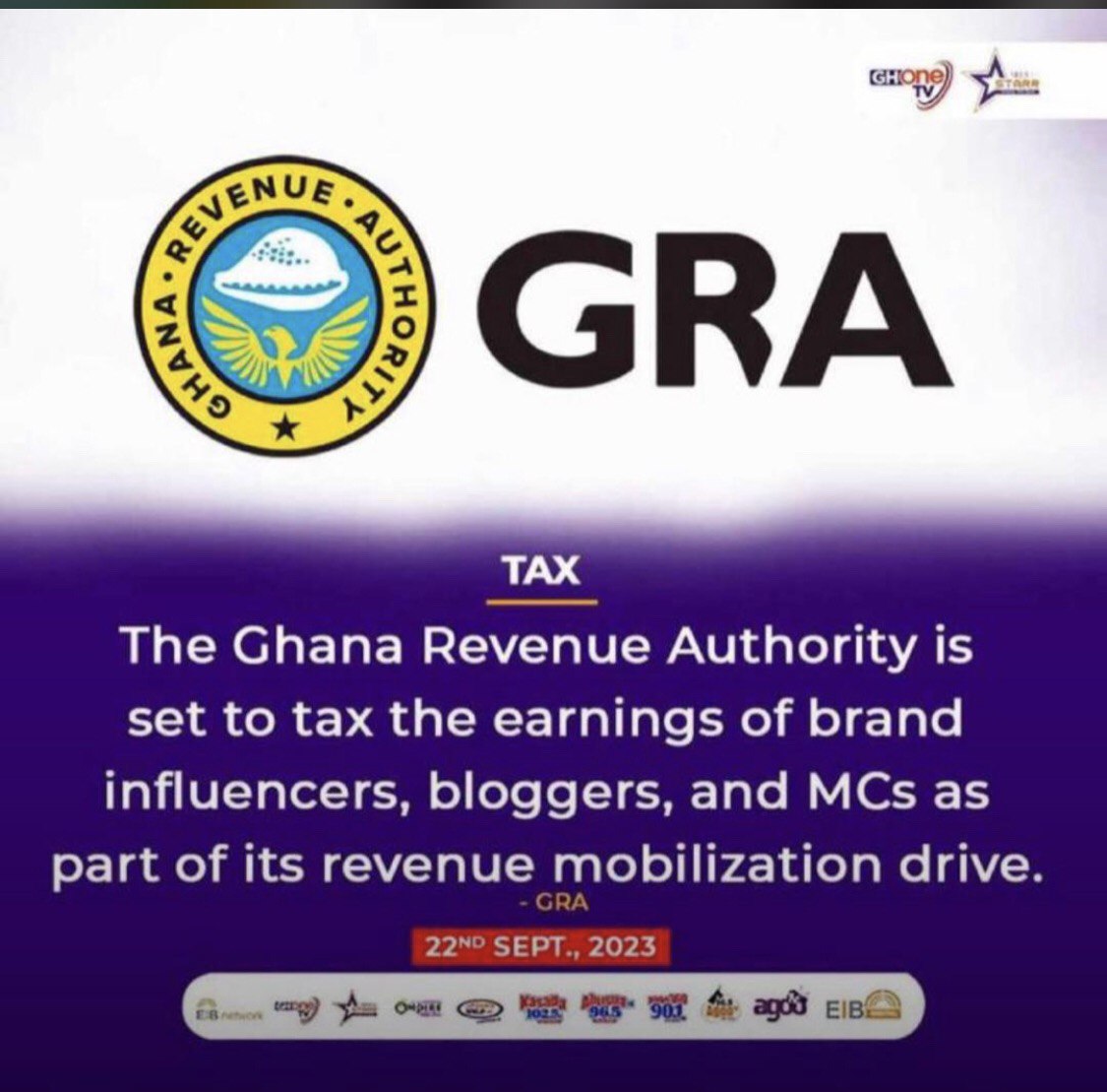 GRA set to tax Bloggers, Influencers and MCs .www.tmmotiongh.com